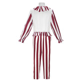 Clown In A Cornfield (2025) Flando Red White Clown Set Outfits Halloween Cosplay Costume